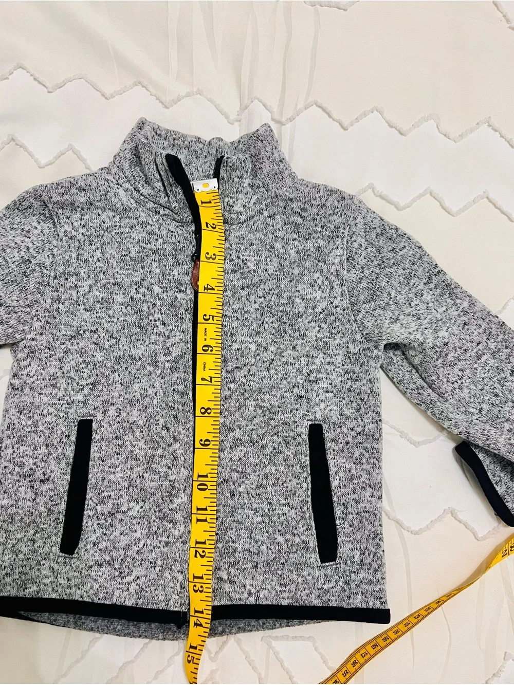 H&M Toddler Gray Marled Full Zip Sweater Fleece Jacket Size 2–4Y Cozy
